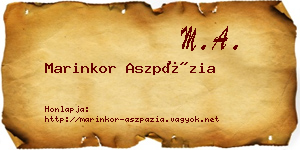 Marinkor Aszpázia névjegykártya